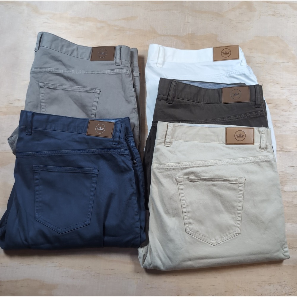 5x Peter Millar Chino Pants Mens  42x32 Golf Performance RN100308 Cotton Casual